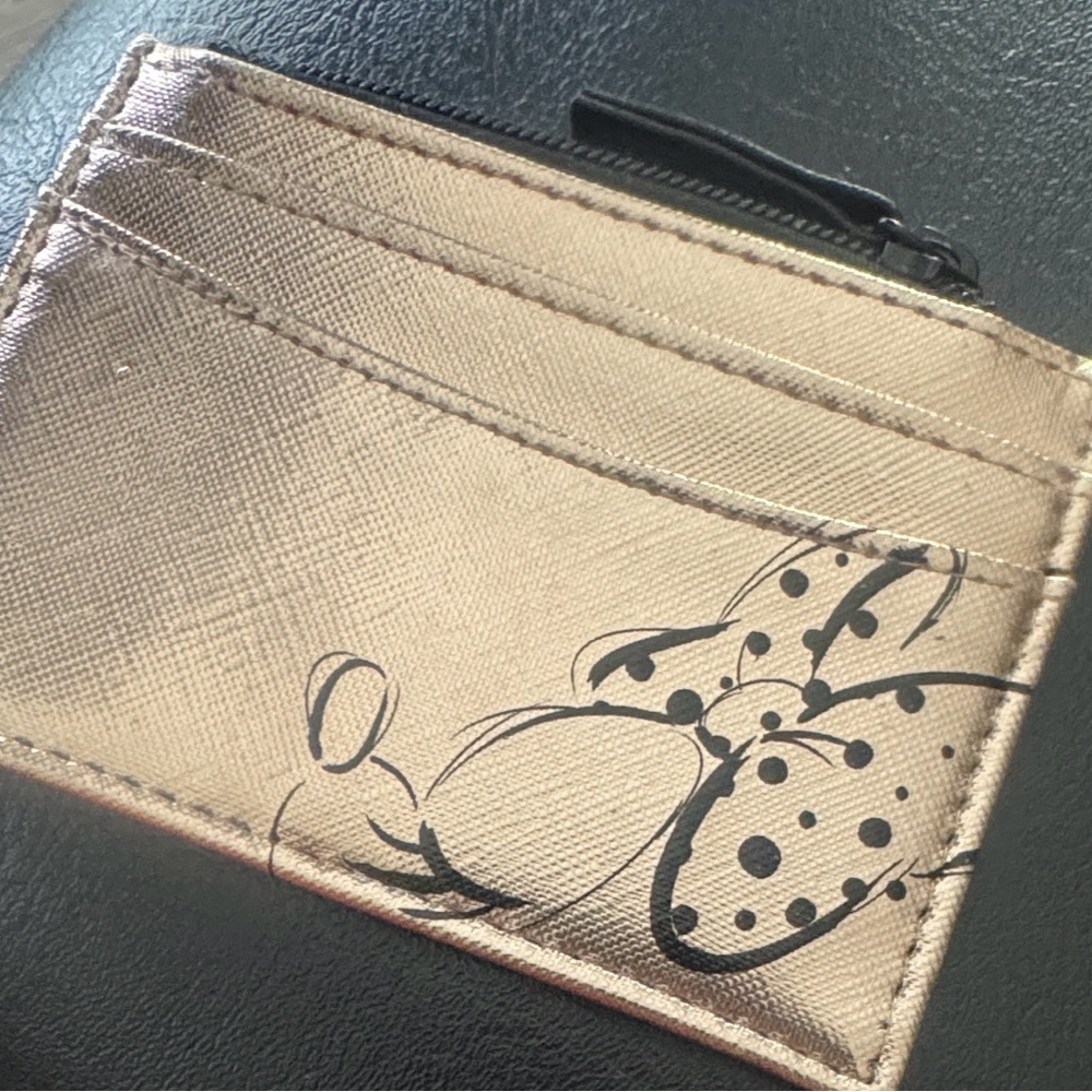 🔥DANIELLE NICOLE DISNEY CARDHOLDER COIN PURSE GOLD MINNIE MOUSE NWOT